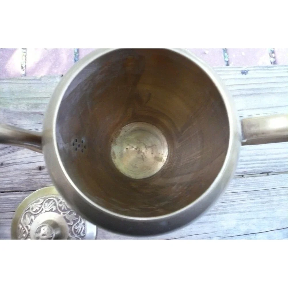 Vintage Oriental Brass 3 Piece Dragon Tea Set Teapot Creamer Sugar Bowl